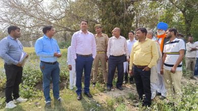 मां पाटेश्वरी देवी विश्वविद्यालय भवन निर्माण को लेकर डीएम ने डोमाकल्पी में भूमि का किया निरीक्षण 8 WhatsApp Image 2023 03 16 at 15.31.46