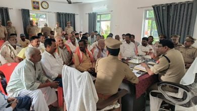 उमरी बेगमगंज गोंडा स्थानीय थाना परिसर में ईद उल फितर त्यौहार के मद्देनजर पीस कमेटी की बैठक का आयोजन 8 WhatsApp Image 2023 04 20 at 18.52.44