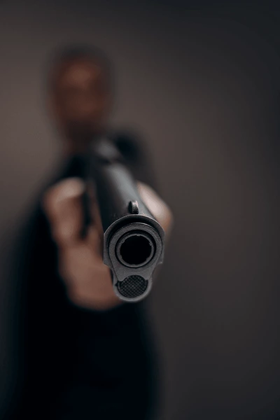 man aiming shooting gun focus 600nw 2313146299