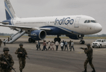 indigo flight threat hyderabad airport security mumbai